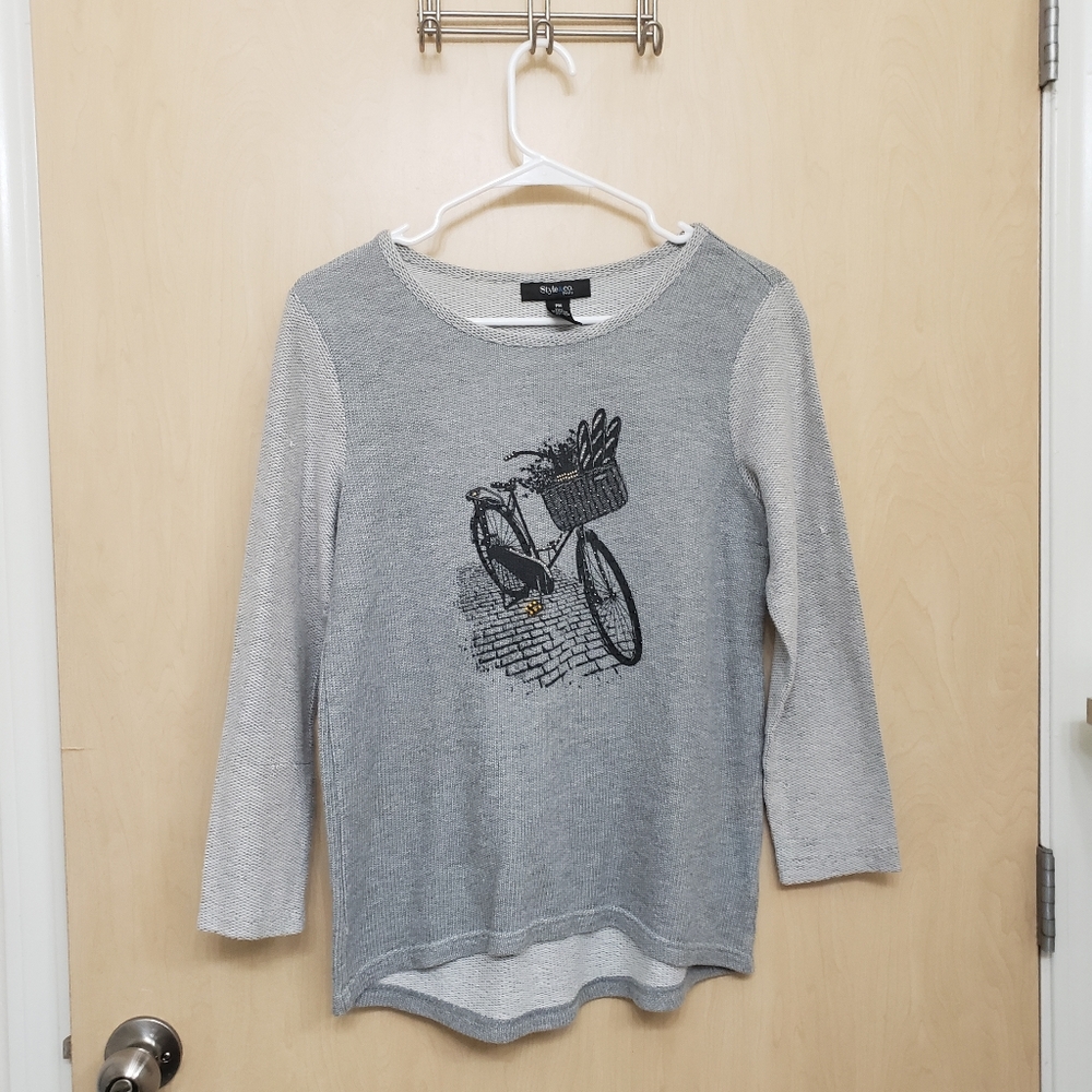 Style & Co Gray Knit Sweater